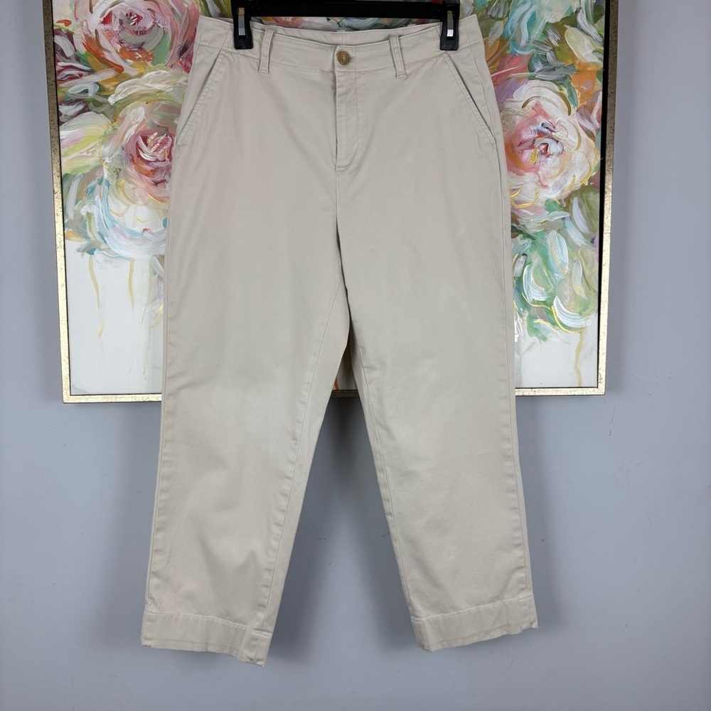 Brooks Brothers Khaki Pants Size 8 Cropped Chino Classic Preppy